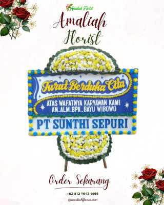 Papan Bunga Duka di Margo Mulyo