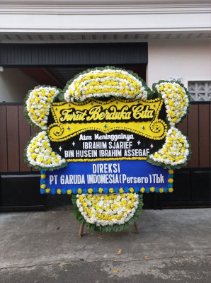 Papan Bunga Duka di Margo Mulyo