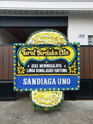 Papan Bunga Duka di Margo Mulyo